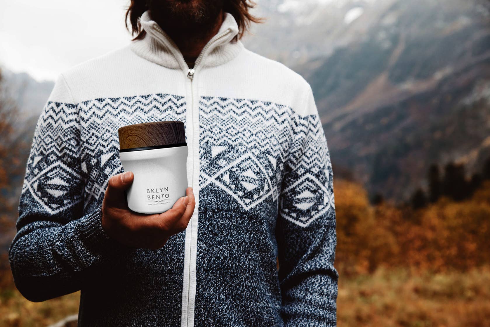 Bklyn Bento - Wholesale Voedselopslagcontainer - Voedselpot Klein (10oz) +bamboe lepel2