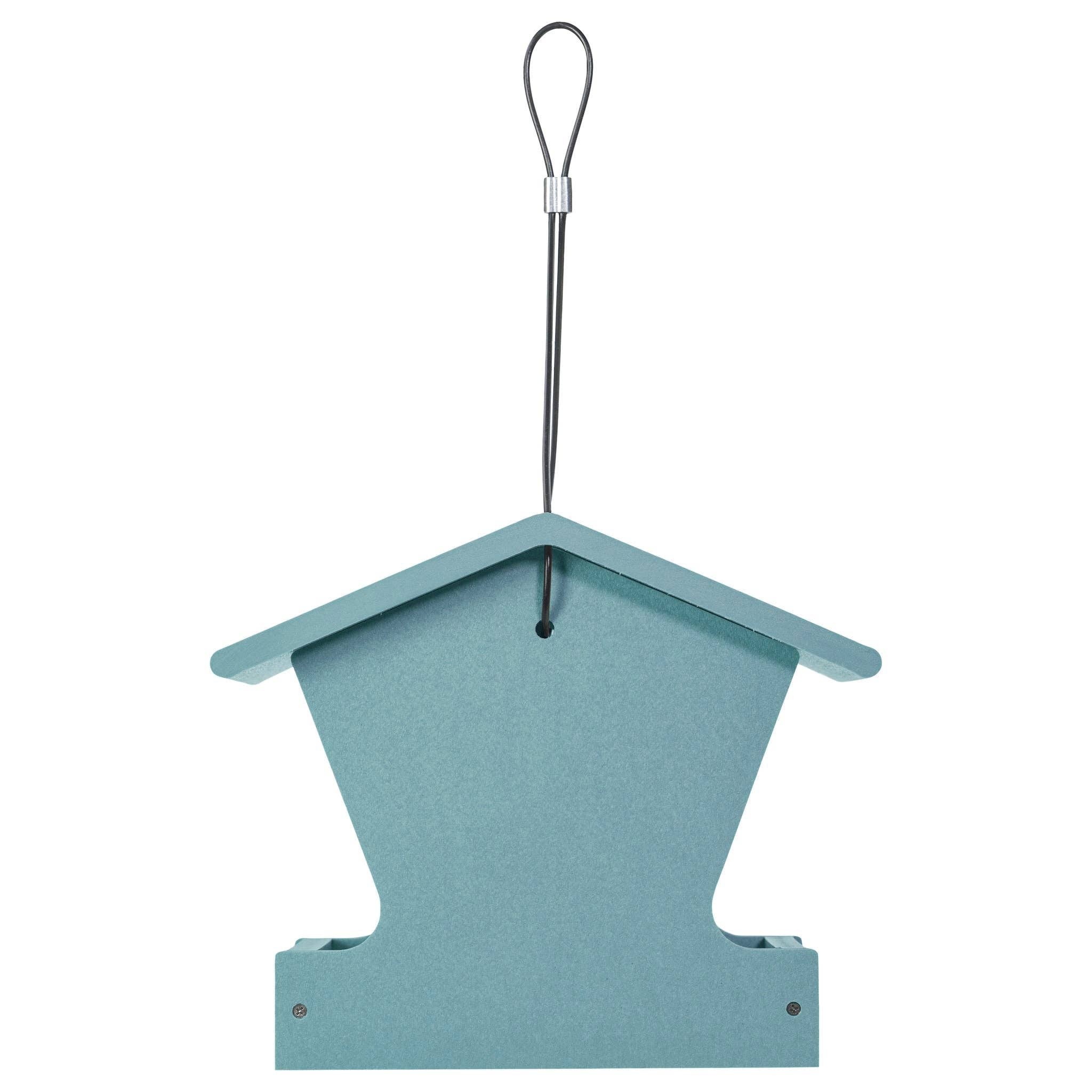 Birds Choice - Wholesale Bird Feeder - Small Hopper Bird Feeder in Blue Recycled Plastic2