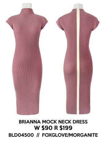 Blanc Noir - Wholesale Dress - Women's - Brianna Mock Neck Dress6