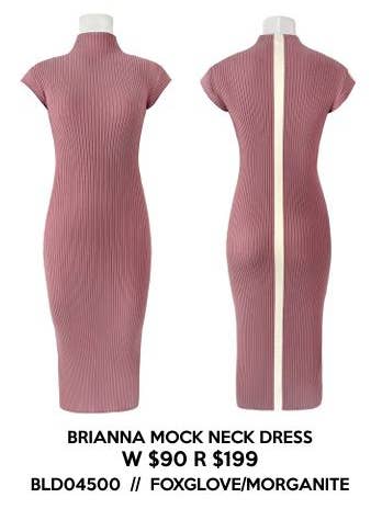 Blanc Noir - Wholesale Dress - Women's - Brianna Mock Neck Dress6