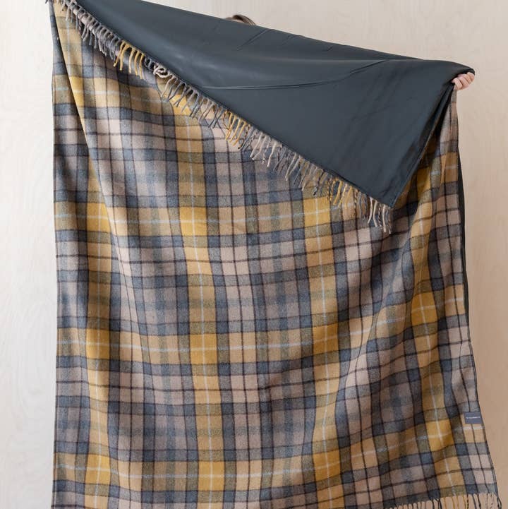 TBCo - Wholesale Picnic Blanket - Recycled Wool Picnic Blanket in Buchanan Natural Tartan0