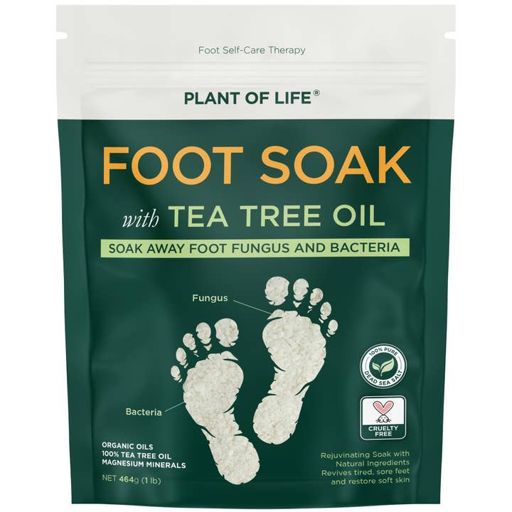 Plant of Life – wholesale Bath salts – Tea Tree Oil Foot Soak with Epsom Salt | Fungus & Odor 16 Oz