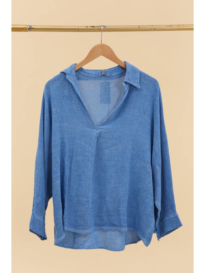 LÉA & LUC - Wholesale Tunic - Women's - Blouse in 50% linen 50% cotton REF. 1007020