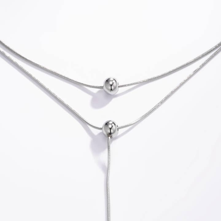 BYREN | ÉLINE L'ATELIER - Wholesale Pendant/Charm Necklace - 224YC15 stainless steel double chain necklace2