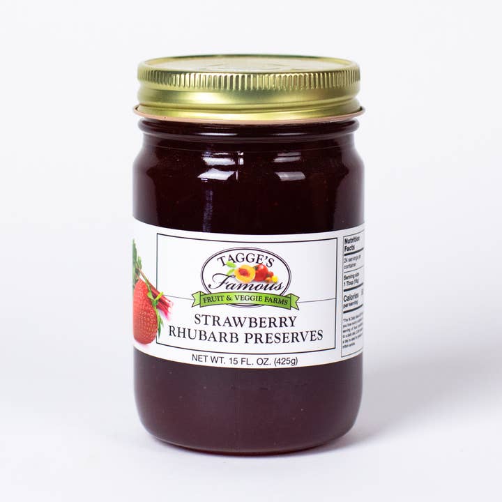 Strawberry Rhubarb Jam for wholesale by Tagge's Famous Fruit