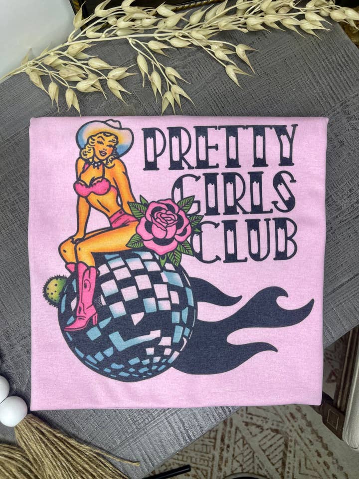 Pretty Girls Club (Sublimation T-Shirt) for wholesale by 1/2 Penny Wholesale