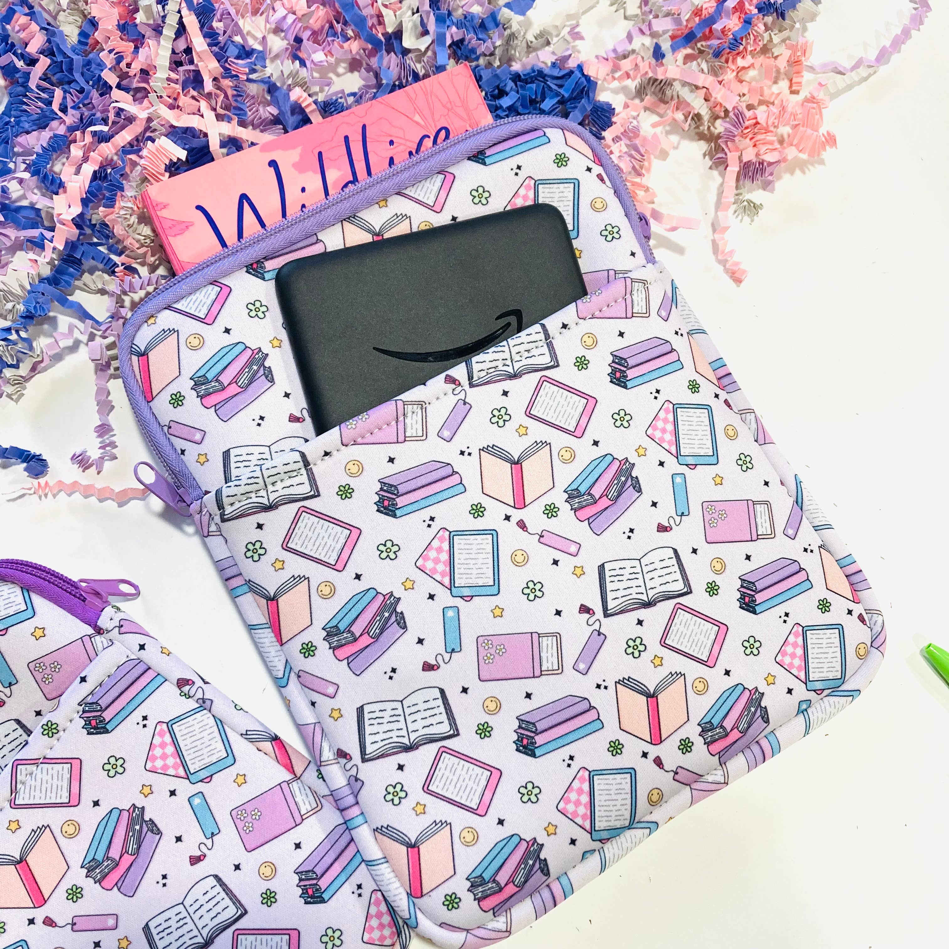 Chapter & Ink - Wholesale Book Cover - Pastel bookish Kindle E-Reader Book Sleeve 4