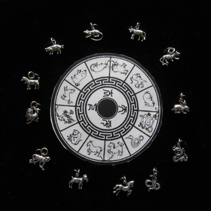 Sterling Silver Chinese Zodiac Animal Charms Set of 12 for wholesale by Zeppo Merchandisers Inc