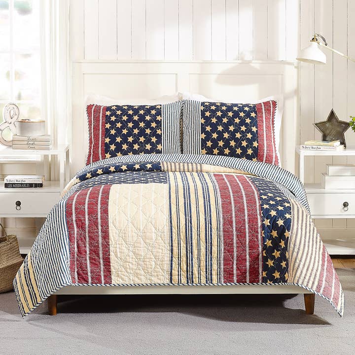 Peking Handicraft - Wholesale Bedding Set - Americana Quilt Set - Modern Heirloom