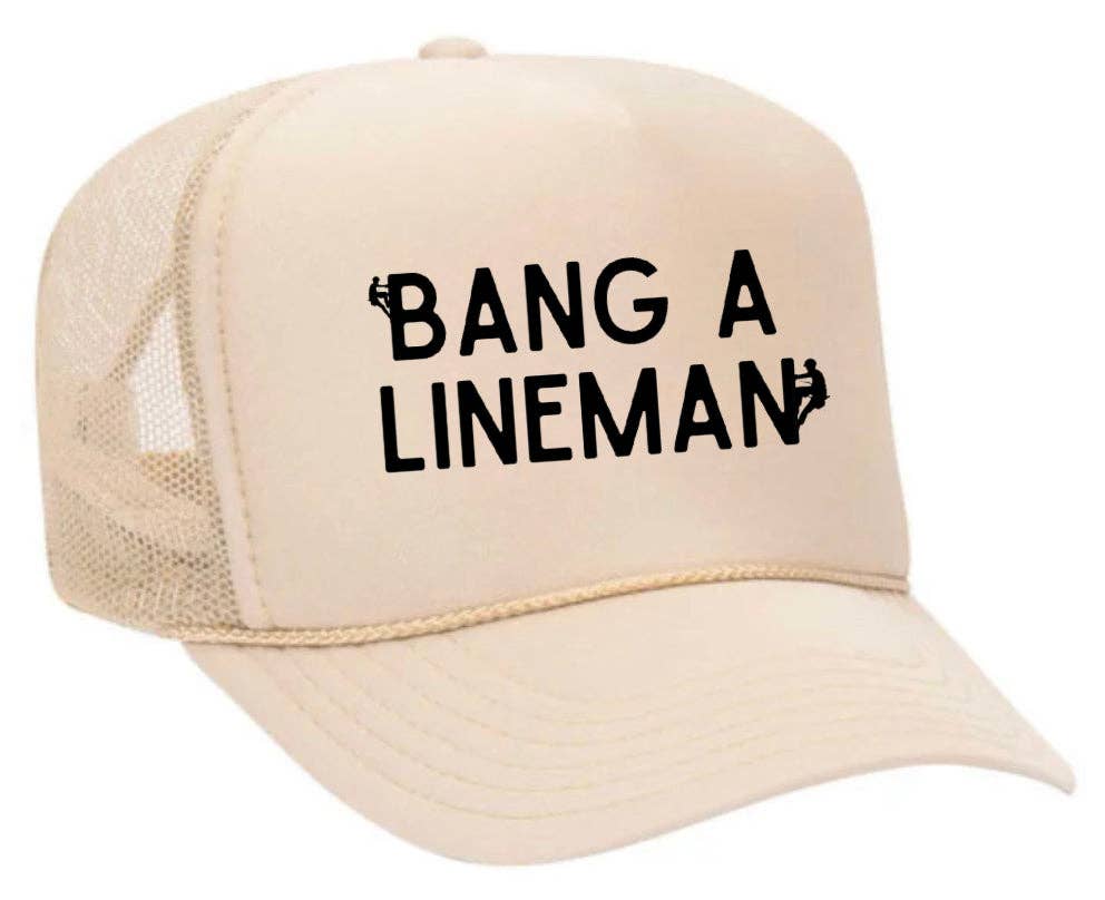 Inappropriate Trucker Hats - Vendita all'ingrosso Cappellino  da camionista - Unisex - Cappello da camionista Bang A Lineman8