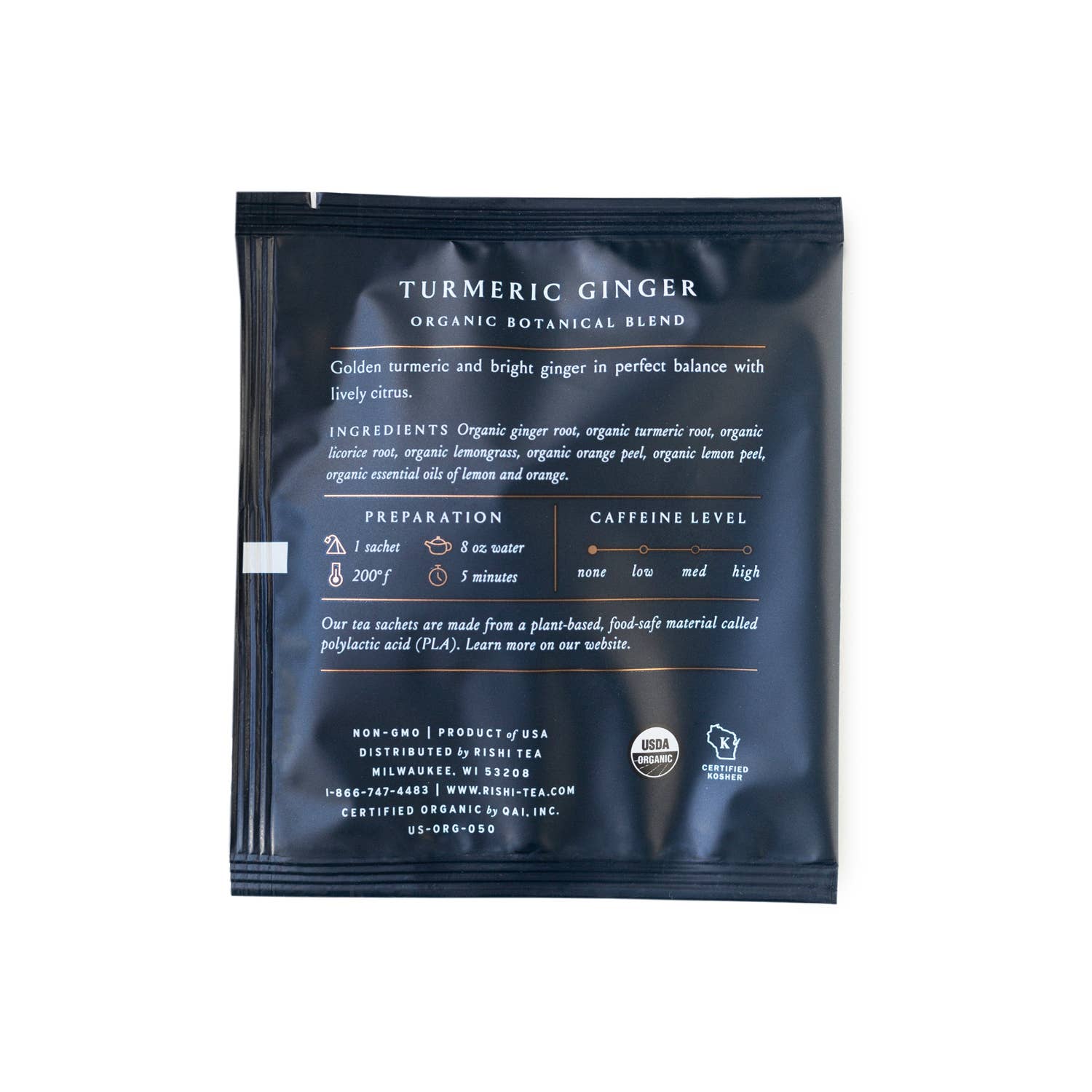 Rishi Tea & Botanicals - Wholesale Tea Bags - Turmeric Ginger Organic Herbal Tea Sachets (Foodservice)1