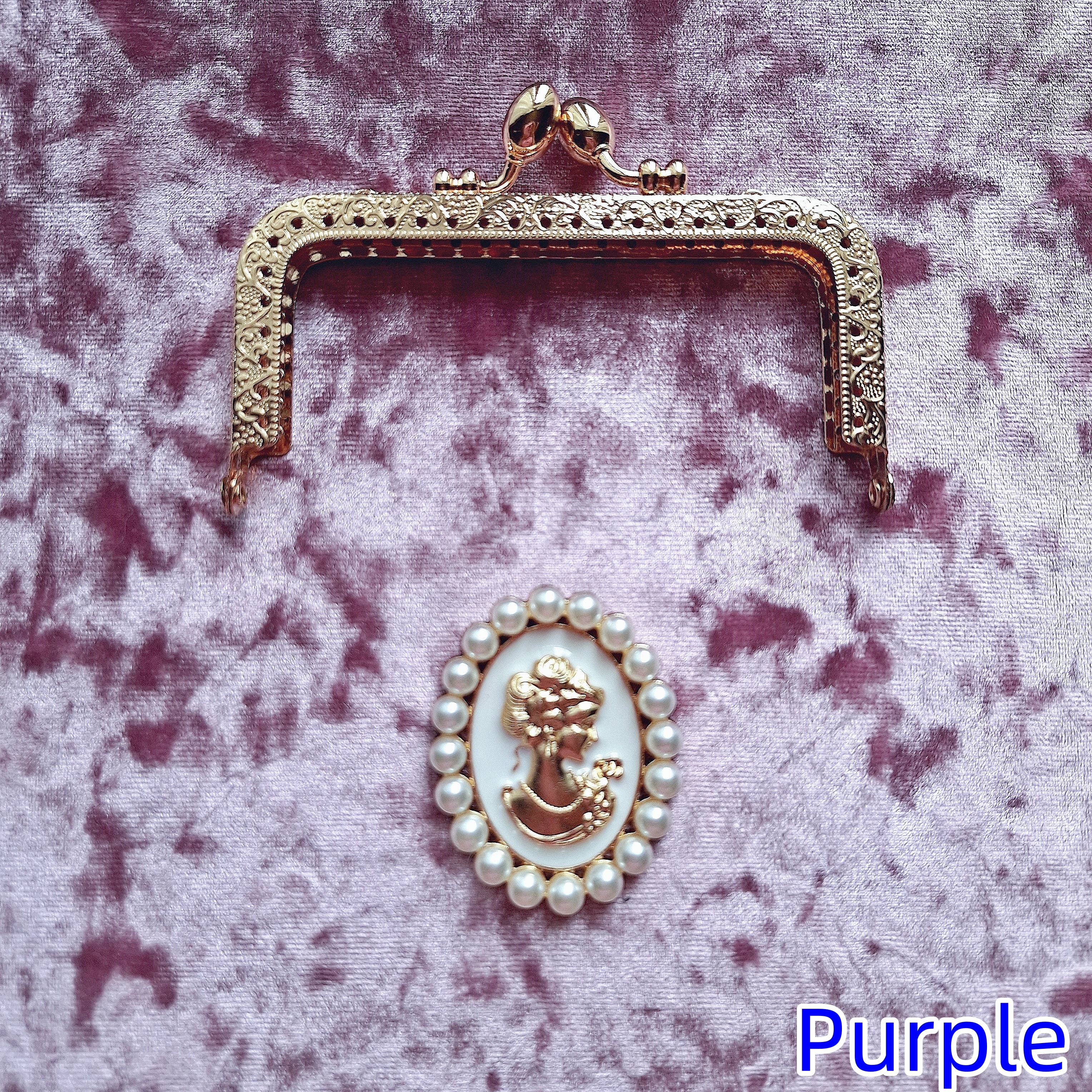 LeisTextileStudio - Wholesale Wallet - Women's - Handmade Velvet Vintage Kiss lock Handbag With Card Holder29