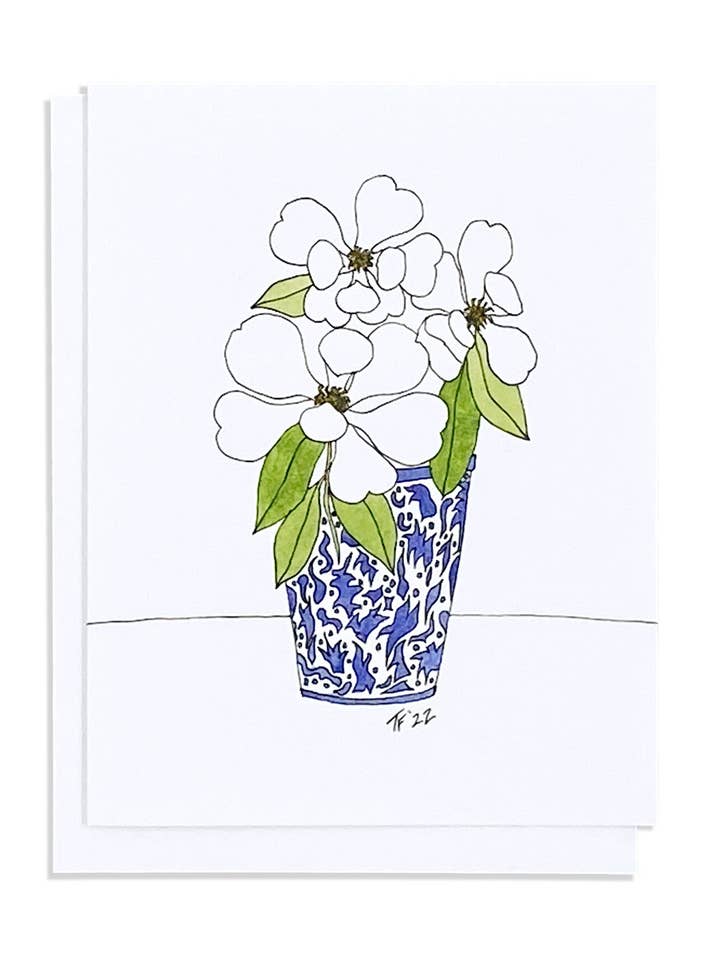 Magnolia Flowers, Botanical, Everyday and Thank You Card for wholesale by Toute-Petite