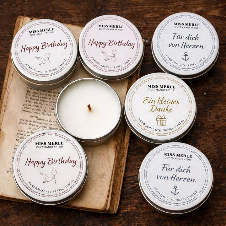 MISS MERLE Duftmanufaktur - Wholesale Travel Candles - Maritime Scented Candle "For You from the Heart", 90g3