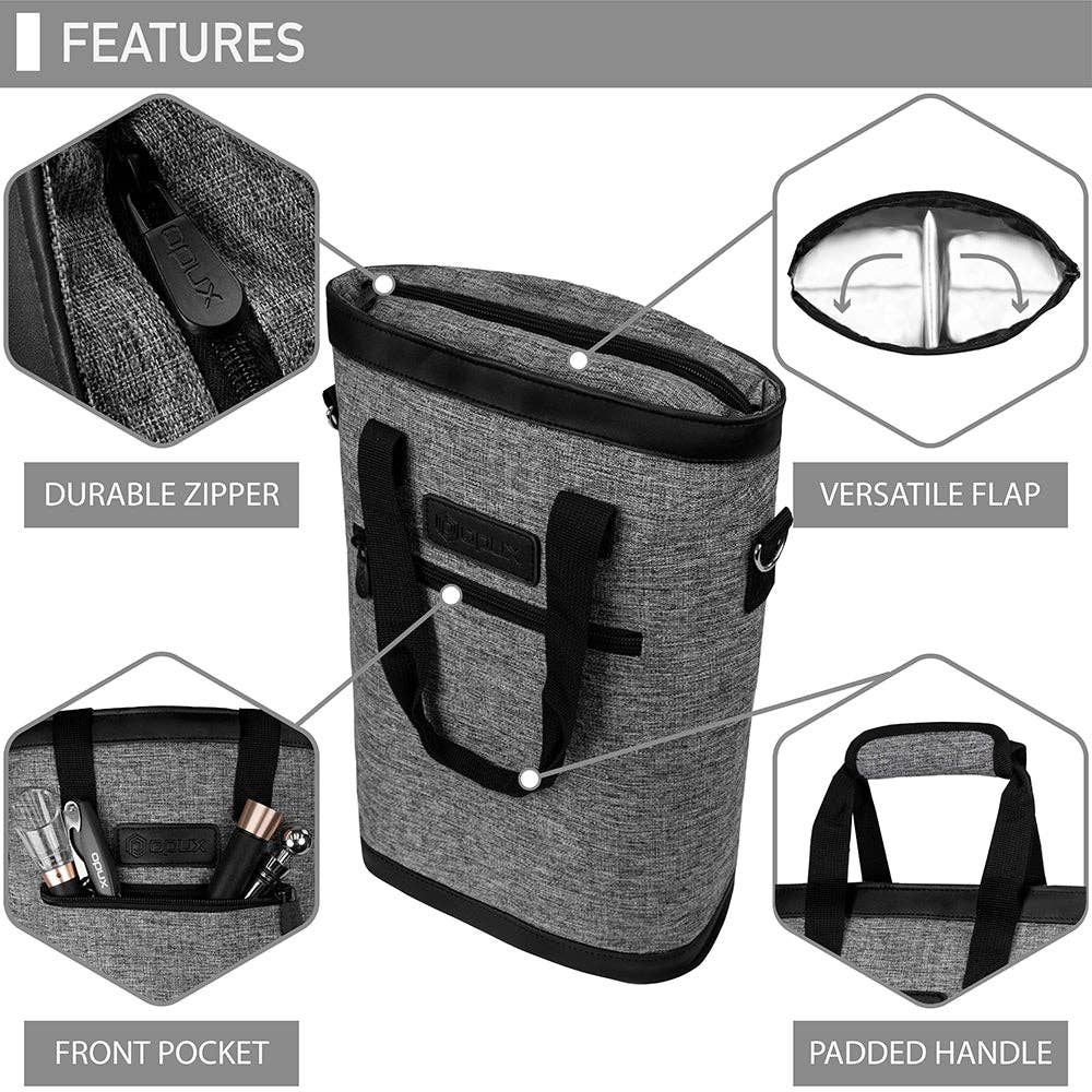 OPUX – wholesale Vinkasse – Klassisk vinväska för 2 flaskor6