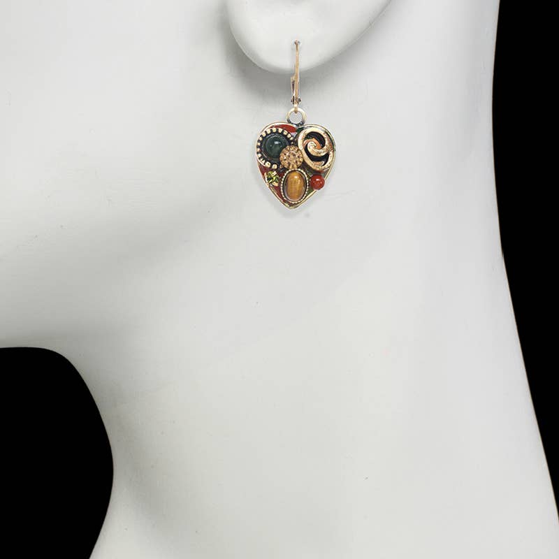 Michal Golan Jewelry - Wholesale Dangle Earrings - Evergreen Heart Earrings1