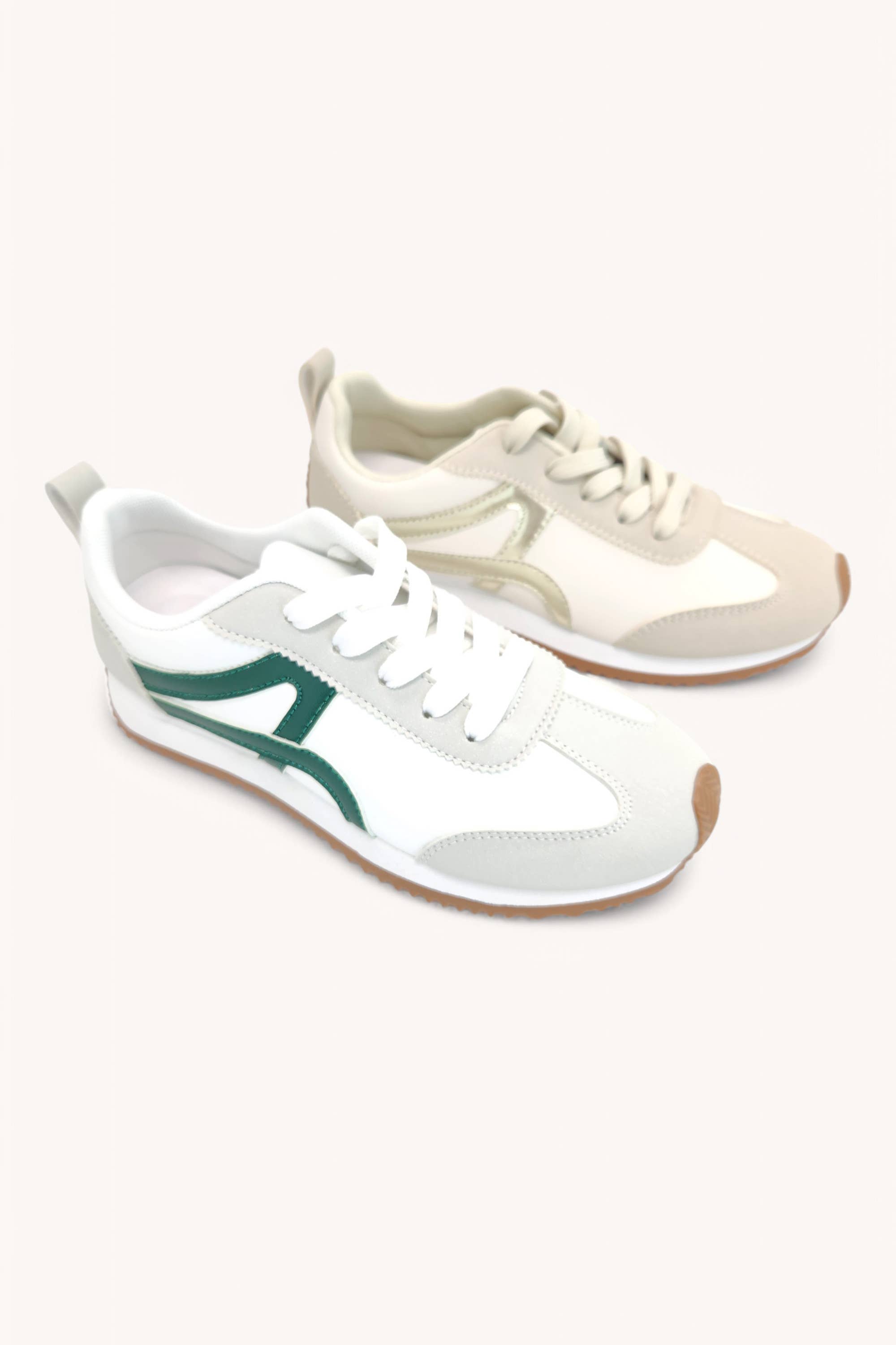 CCOCCI – wholesale Lifestyle trainers – Women′s – ANKI-1 SWOOSH LINE DESIGN GUM SOLE SNEAKERS6