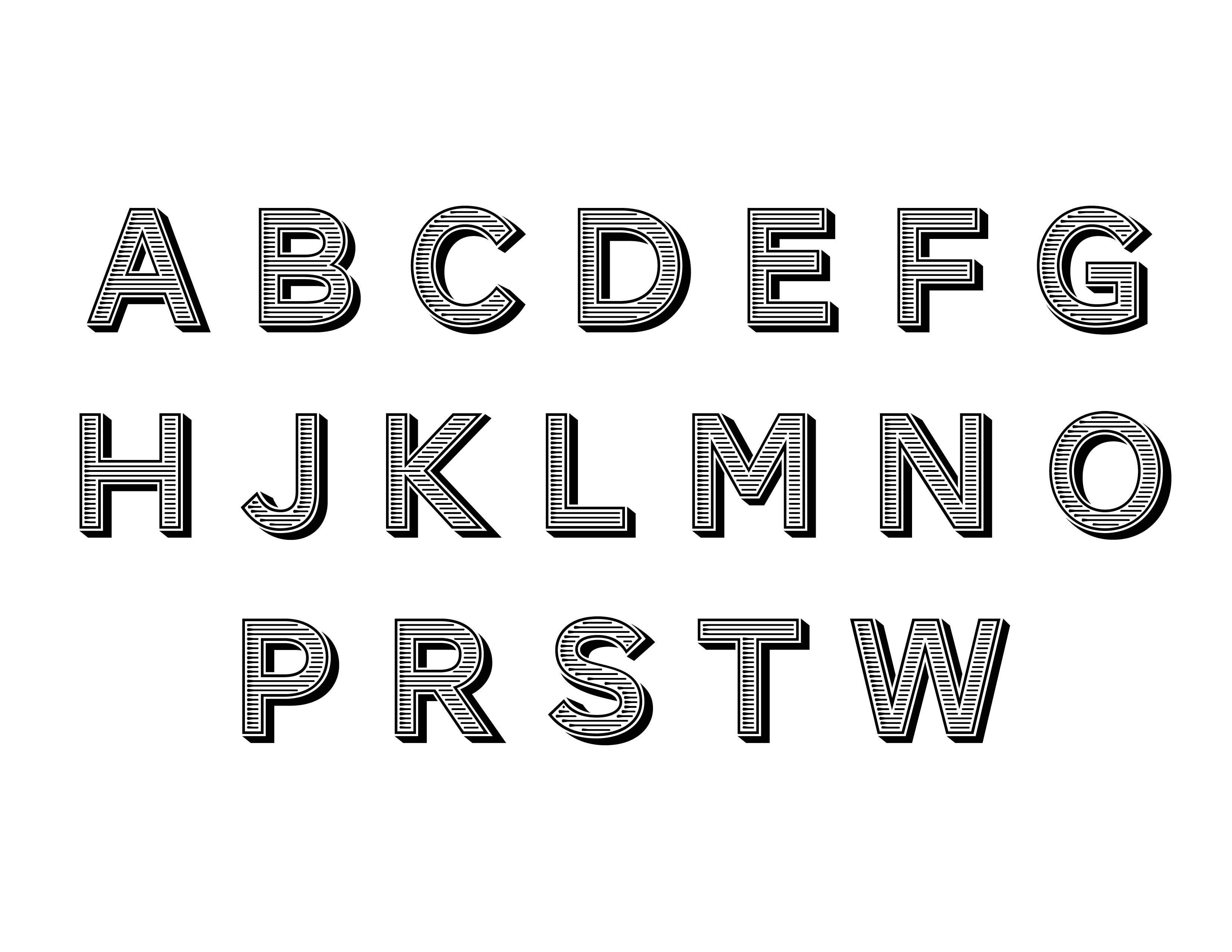 Kramer Drive - Wholesale Stationery/Notecard Set - Stripe Initial Note Card2