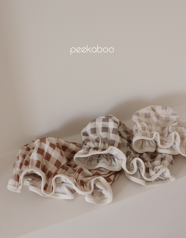 peekaboo - Wholesale Bodysuit (Non-Footed) - Baby - Baby Girl Plaid Check Ruffle Bow  Bodysuit Romper FallWinter7