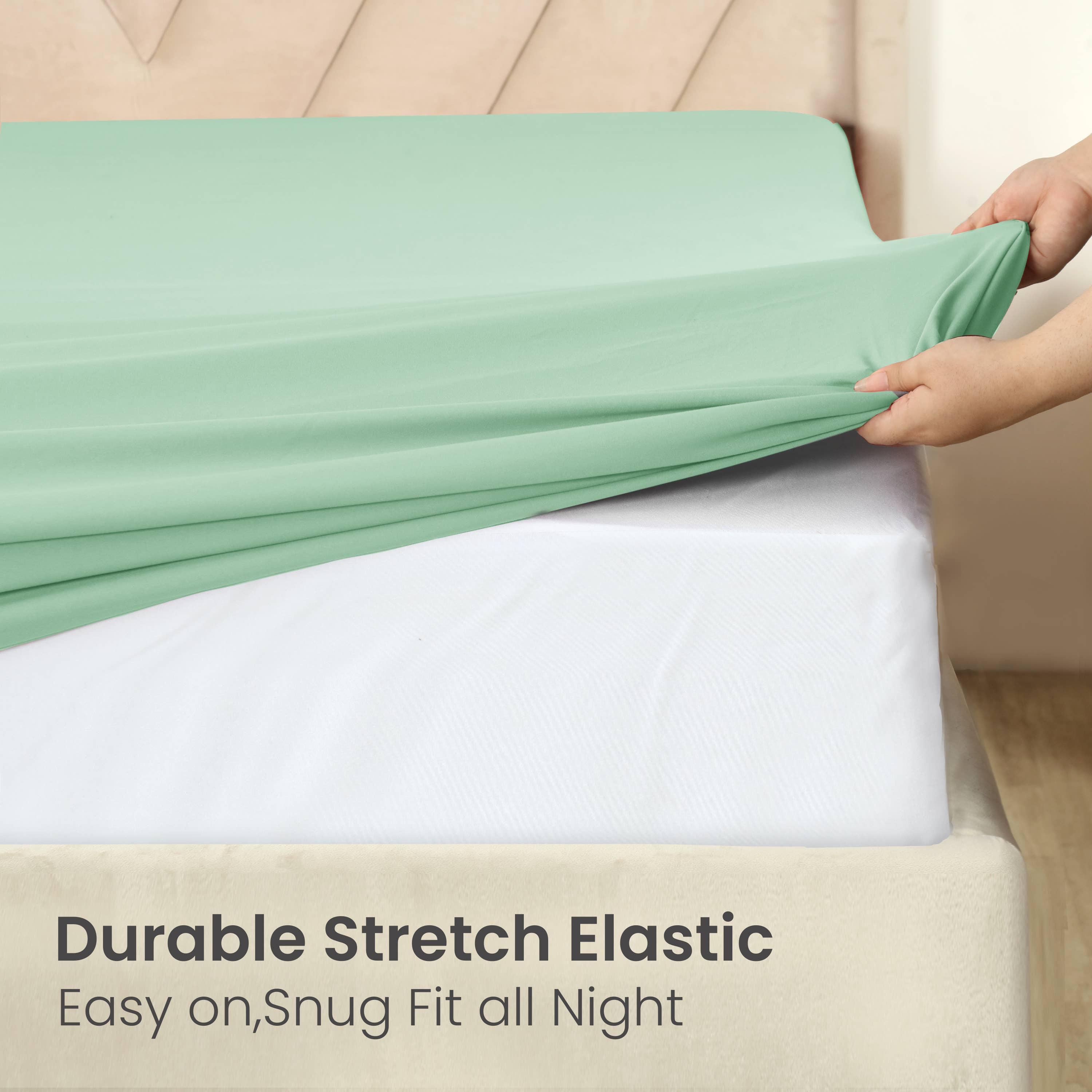 Cottonpassion_US - Vente Draps-housses - Draps-housses en microfibre douce avec bonnets extra profonds jusqu'à 40,6 cm39