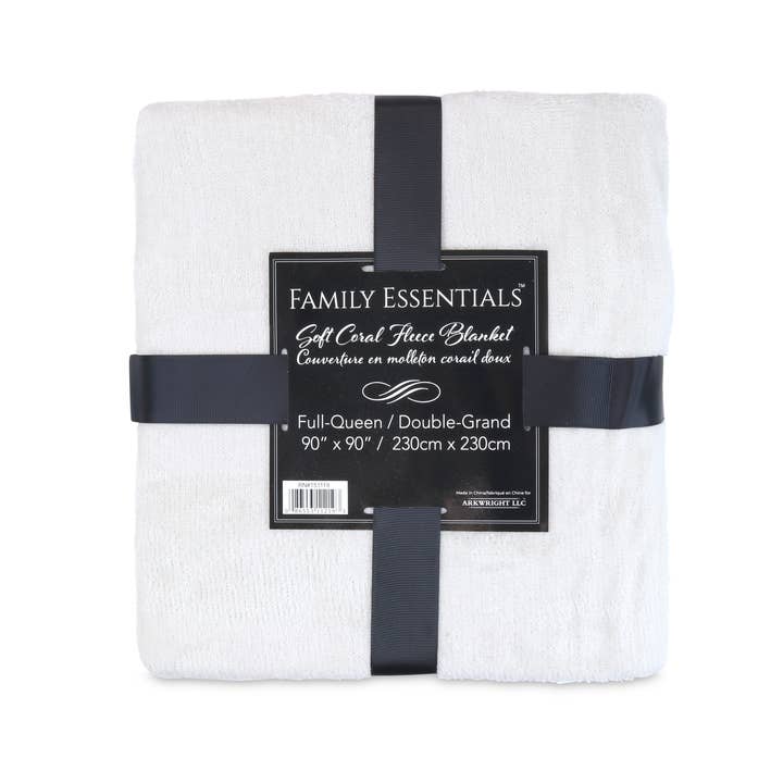 Arkwright Home - Wholesale Bedding Blanket - Family Essentials Coral Fleece Blanket - Bed Size Options