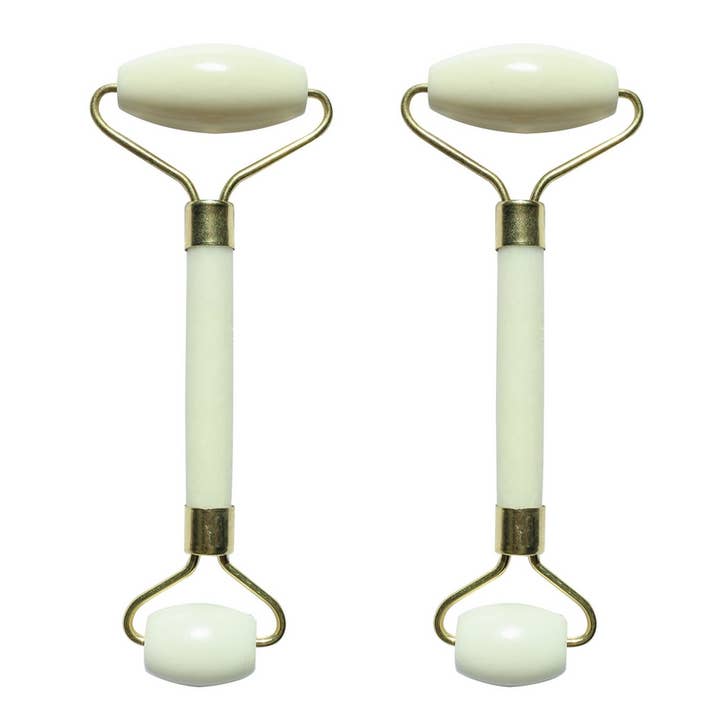 Zen'Arôme - Wholesale Face/Beauty Roller - 2 White Jade Natural Stone Face Massage Rollers1