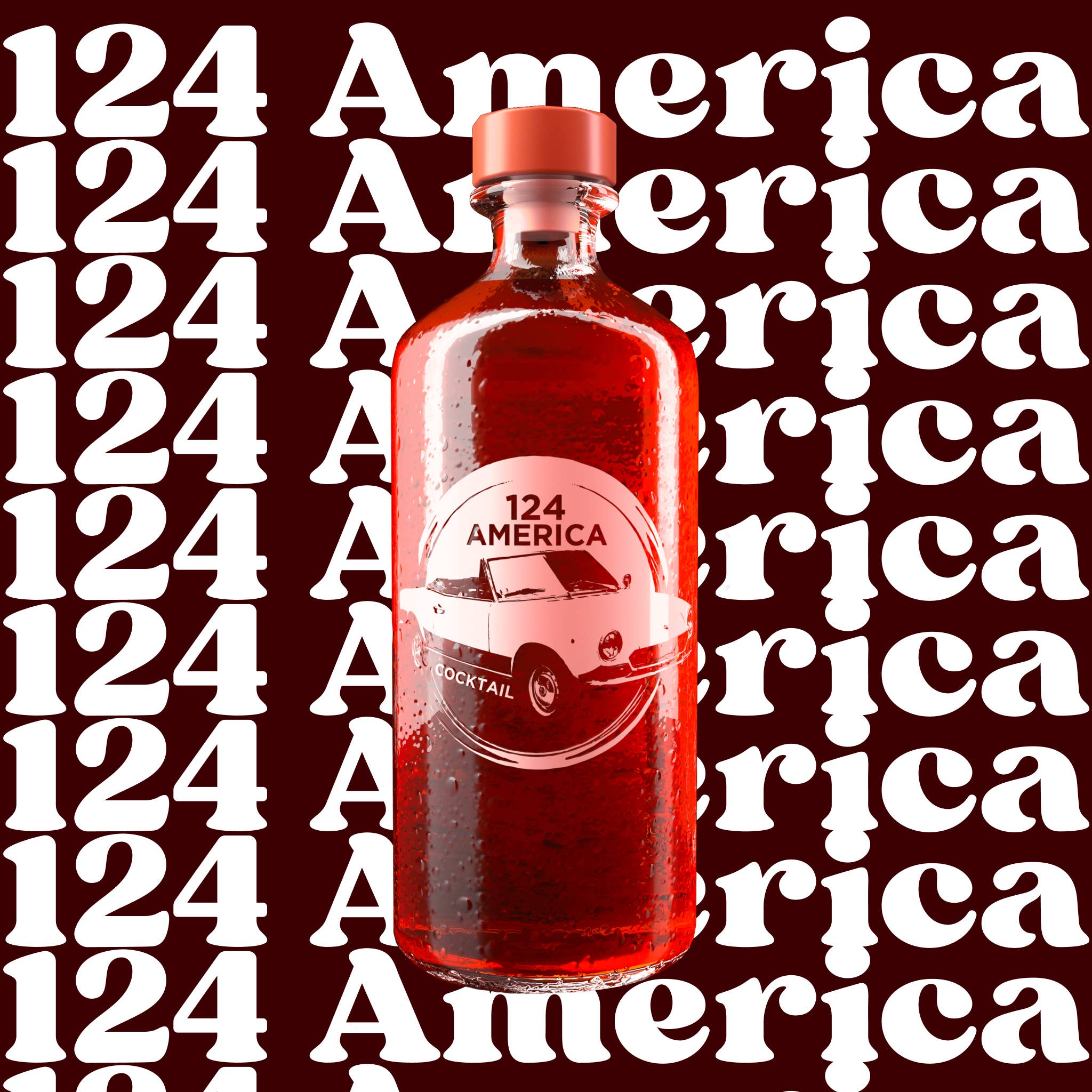 Café 124 srl - Wholesale Cocktail Mix/Syrup - 124 America, the Ready to Drink Aperitif Cocktail - 70cl