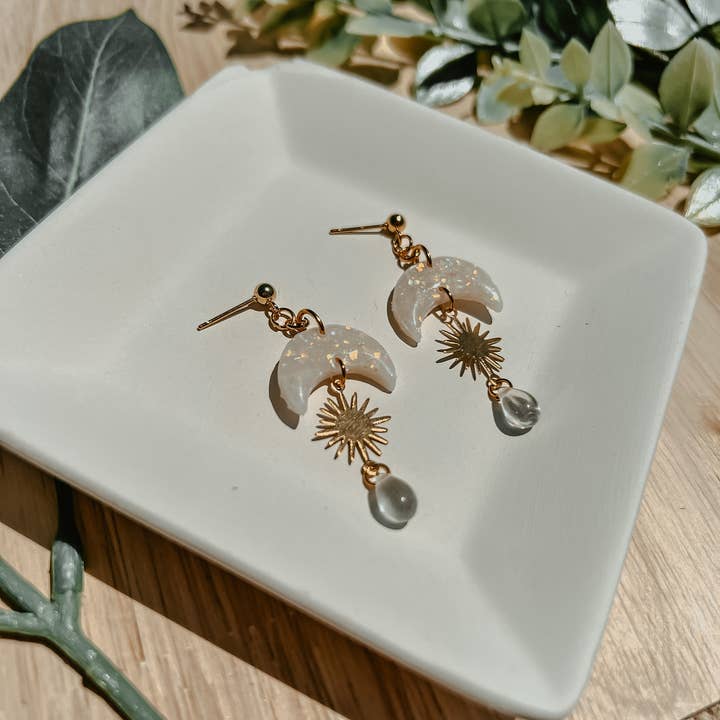 Belu Designss - Wholesale Dangle Earrings - Moon - Sun - Drop - Polymer Clay Earrings