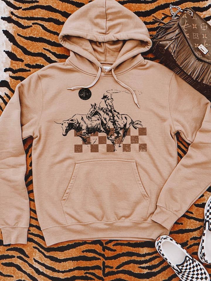 Cowboy-Lasso-Kapuzenpullover für den Großhandel von The Desert Lobo