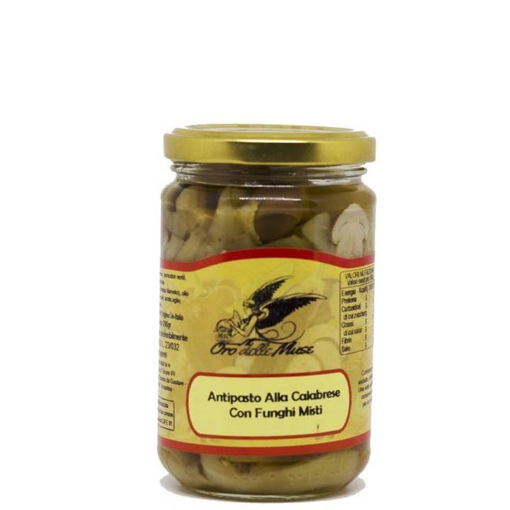 Calabria da Gustare - Vendita all'ingrosso Sottaceti - Antipasto calabrese con funghi ml 314 - Made in Italy