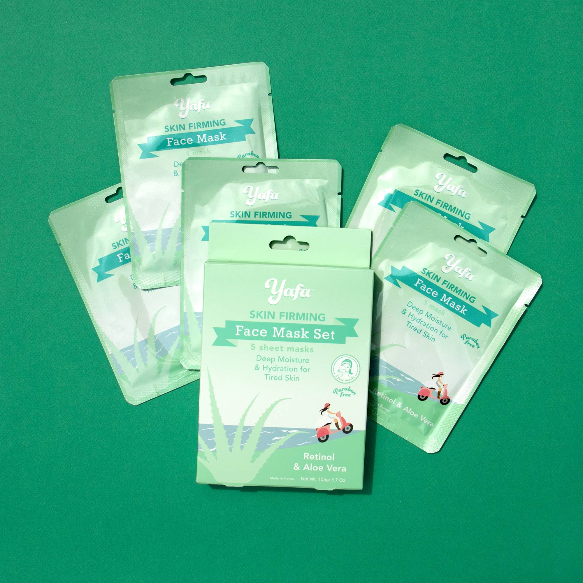 Yafa Beauty - Vendita all'ingrosso Maschera viso - Maschera facciale Yafa Aloe, set da 52