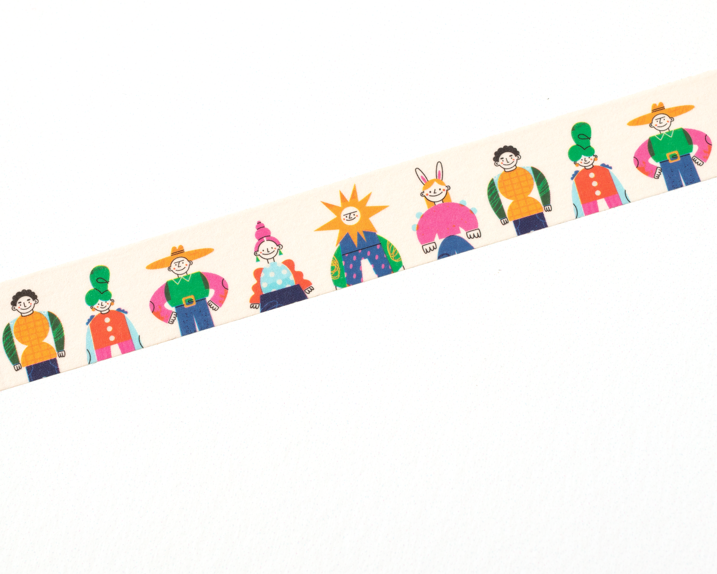 RippleSplash Studio – Engroshandel Washitape – Farverig People Washi Tape - 15mm x 10m6