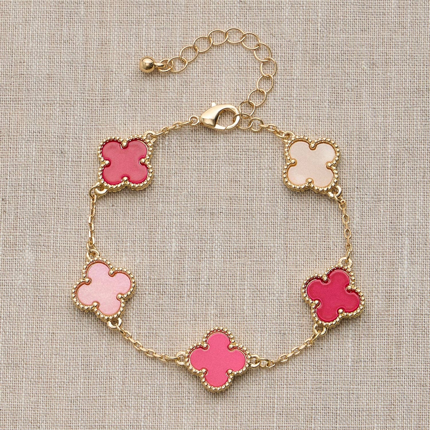 Frem - Wholesale Charm/Dangle Bracelet - Colorful Shell Charm Bracelet with Gold Detailing18