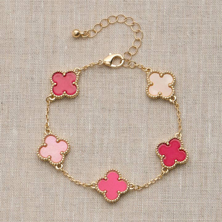 Frem - Wholesale Charm/Dangle Bracelet - Colorful Shell Charm Bracelet with Gold Detailing18