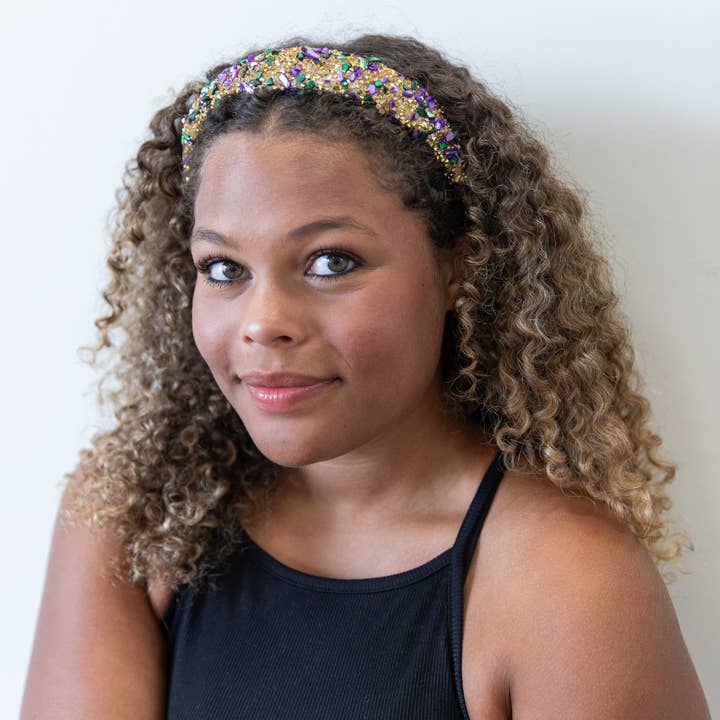Headbands of Hope | One Purchased One Donated - Wholesale Fashion Headband - Women's - All That Glitters Headband - Mardi Gras