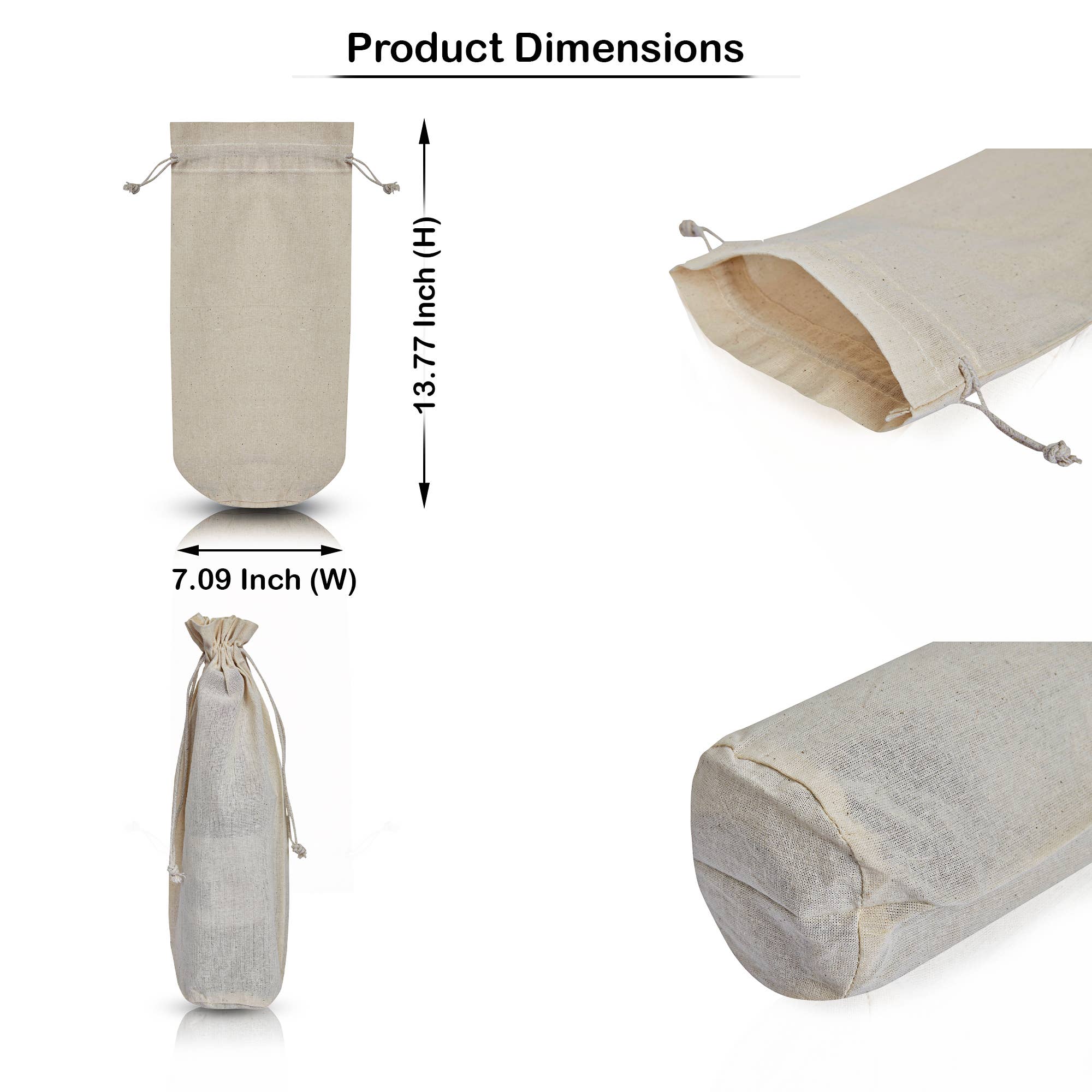 ecojutebags – wholesale Wine gift bag – Reusable Jute Wine Bags – 12-Pack Drawstring Bottle Covers2