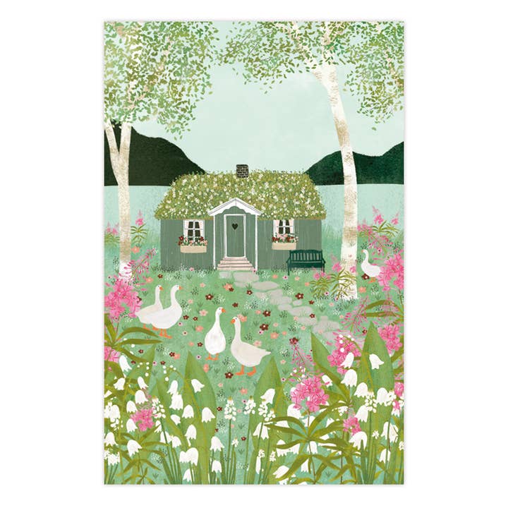 The Lemonbird - Wholesale Gift Tag - Mini Card House With Geese
