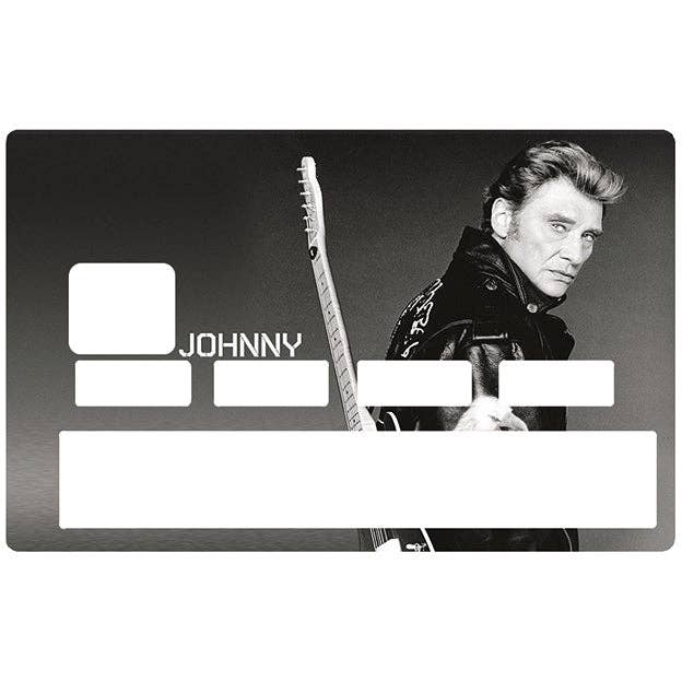 Tribute to Johnny Hallyday B&W Limited Edition 300 ex - credit card sticker for wholesale by Stickercb.com
