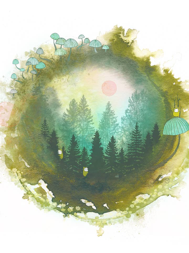 Creature del Bosco - Stampa d'Arte per la vendita all'ingrosso da parte di Melissa Moss Art