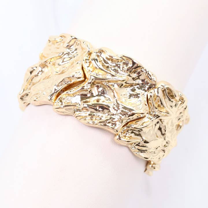 Caroline Hill - Wholesale Bangle Bracelet - Crandell Stretch Bracelet Gold0