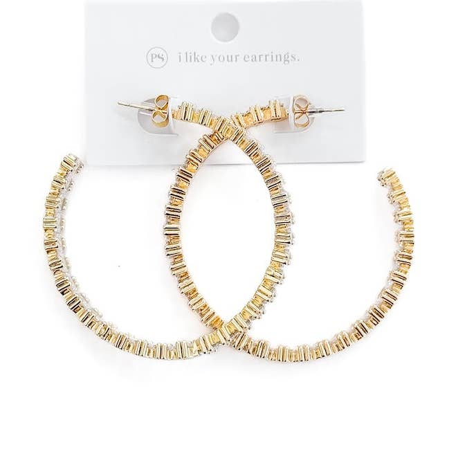 Dristige og smukke diamantbøjleøreringe - VANDTÆT for engroshandel hos Pretty Simple