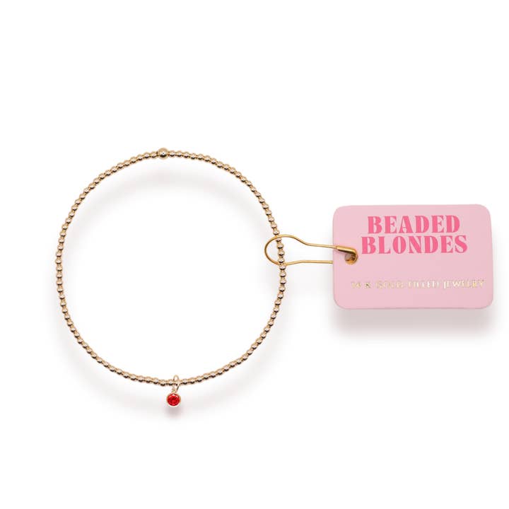 Beaded Blondes – wholesale Charm/dangle bracelet – Pack of 12: Birthstone Charm Bracelets6