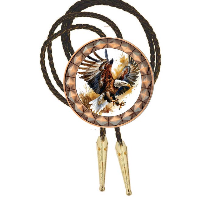 BMS BIZ - Wholesale Necktie - Men's - Bald Eagle In flight Bolo Tie Men Clothing Neckties 0