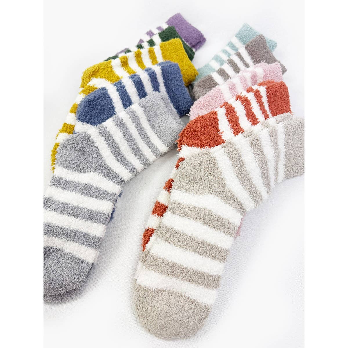 MIX COLOR Cozy Stripe Pattern Socks for wholesale on Faire4