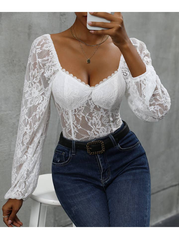 YNIQUE – Engroshandel Bodysuit undertøj - Dame – Dame Langærmet Bodystocking Blonde Toppe11