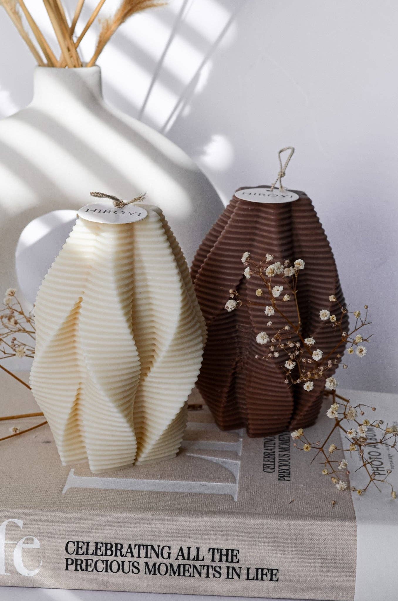 Hiroyi Decor - Vendita all'ingrosso Candele regalo - Elegante candela da tavolino Twirl2