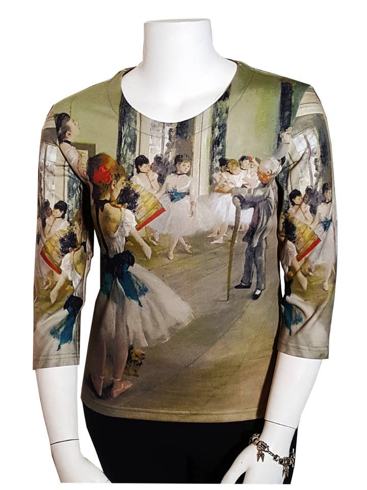 Degas Dansles - 3/4 Mouw Shirt (DC-3/4) voor wholesale door Breeke