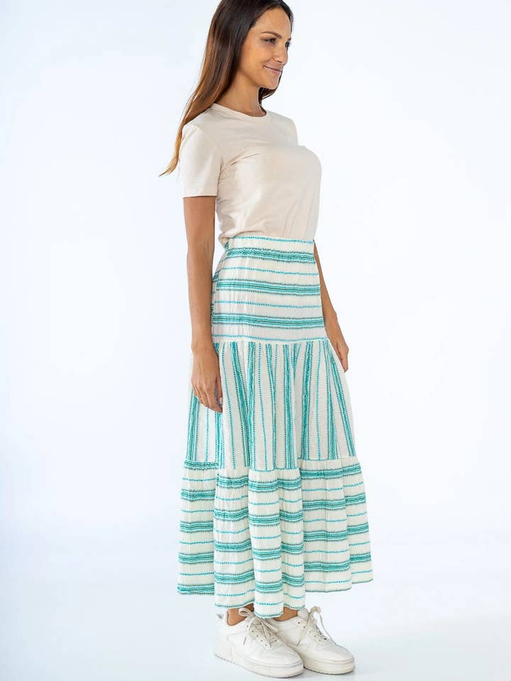 Ethnic striped skirt @25416_JuRayure for wholesale by Mimi & Gogo