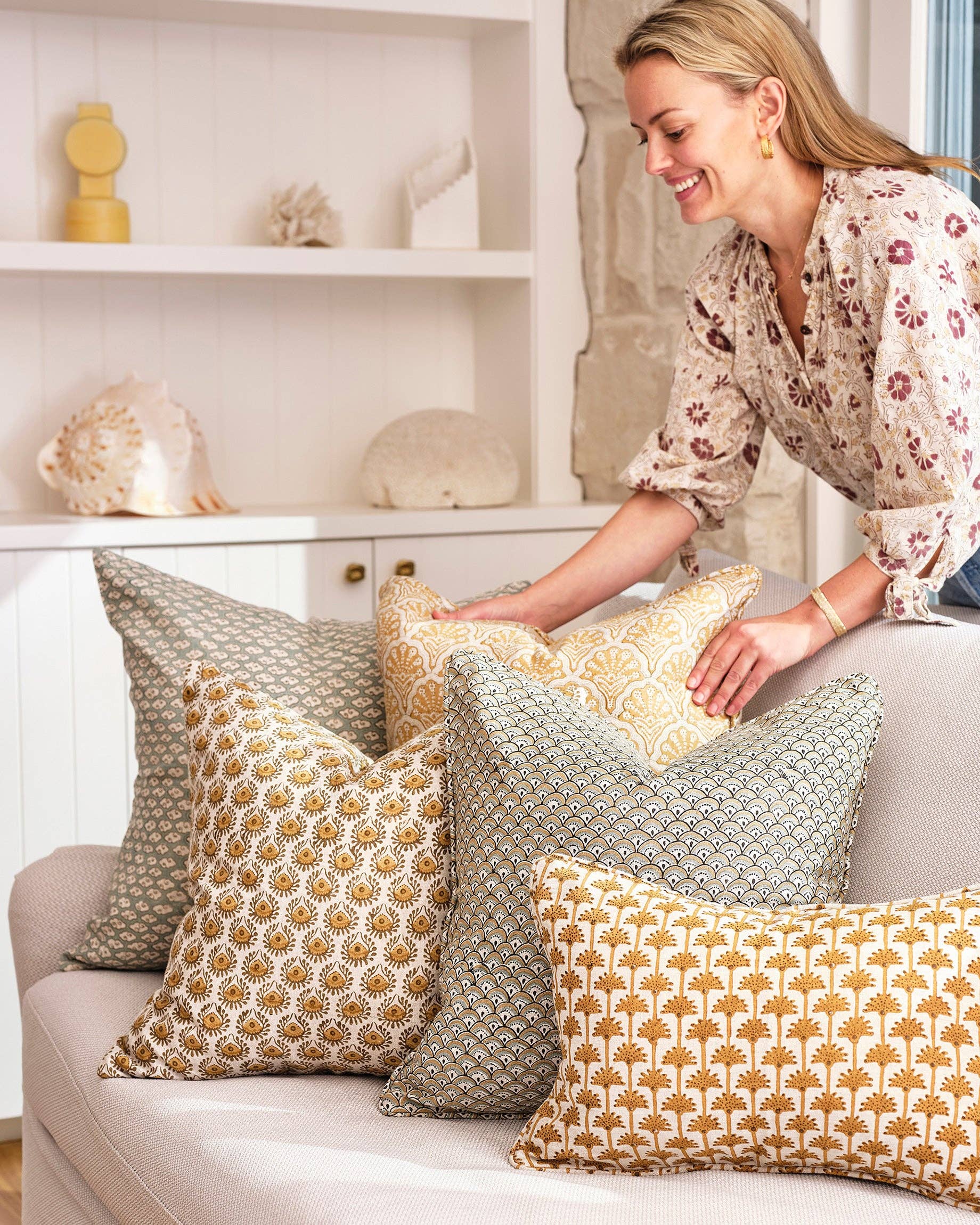 Walter G - Wholesale Throw Pillow Cover - St Tropez Saffron Pillowcase8