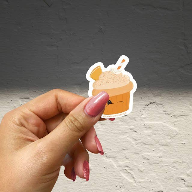 Adesivo per cupcake color crema arancione per la vendita all'ingrosso da parte di Fandemonium Design